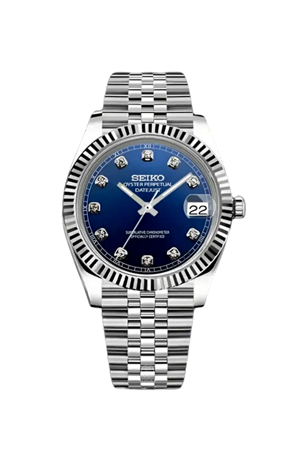 Mod Datejust Blue Diamond
