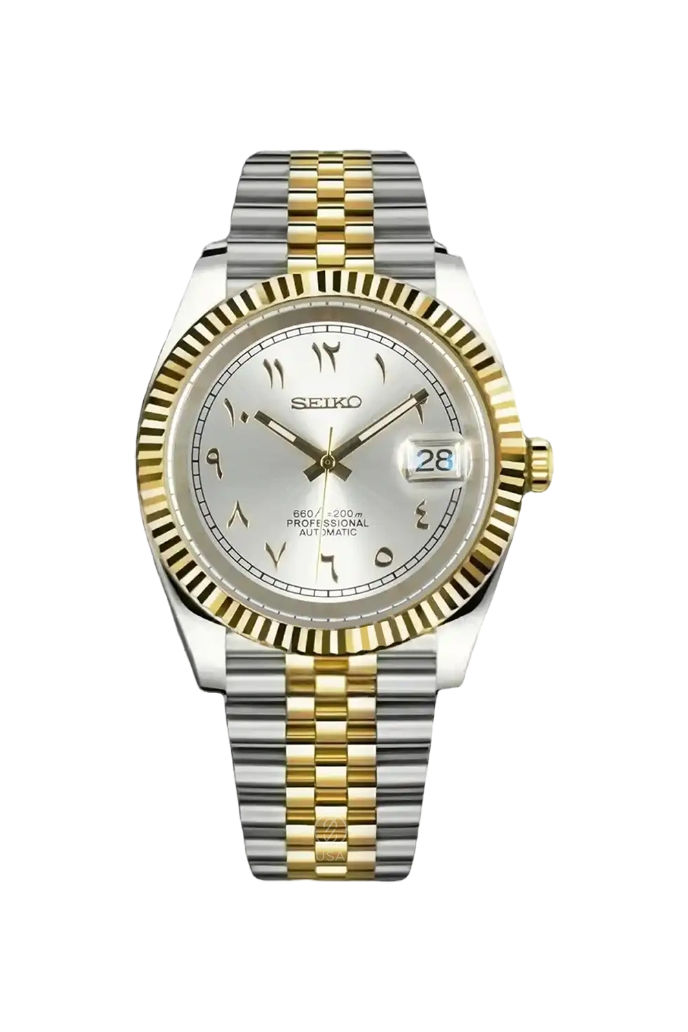 Mod Datejust Two-Tone Gold Arabic