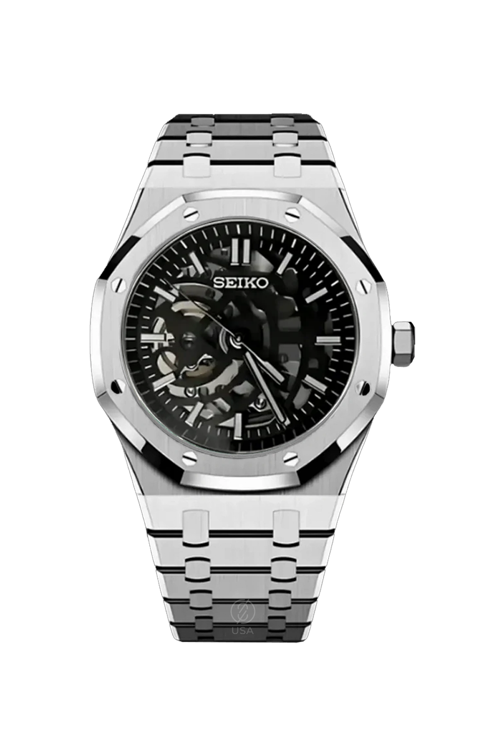 Mod Royal Oak Skeleton Black Silver