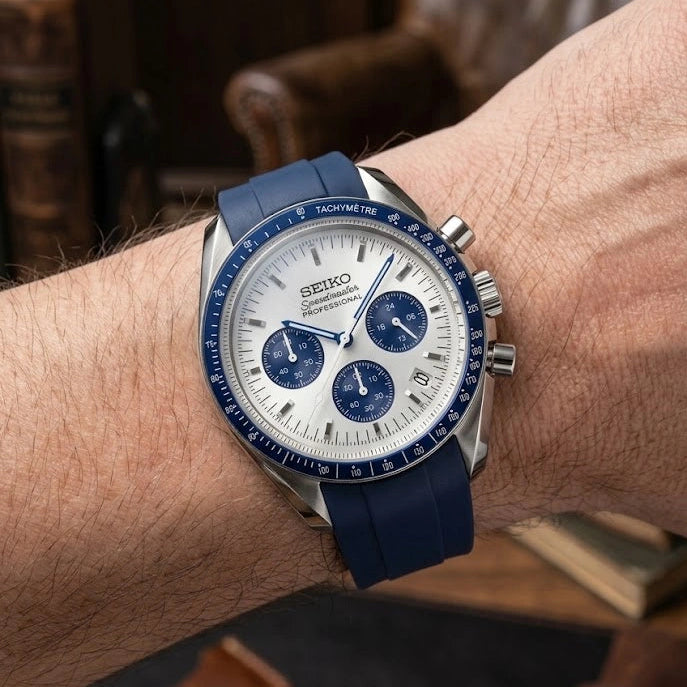 Mod Speedmaster Blue Panda-Rubber Strap