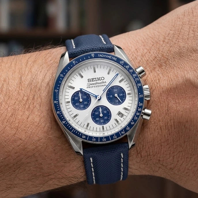 Mod Speedmaster Blue Panda-Canvas Strap