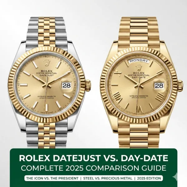 Rolex Datejust vs Day-Date: Complete 2025 Comparison Guide