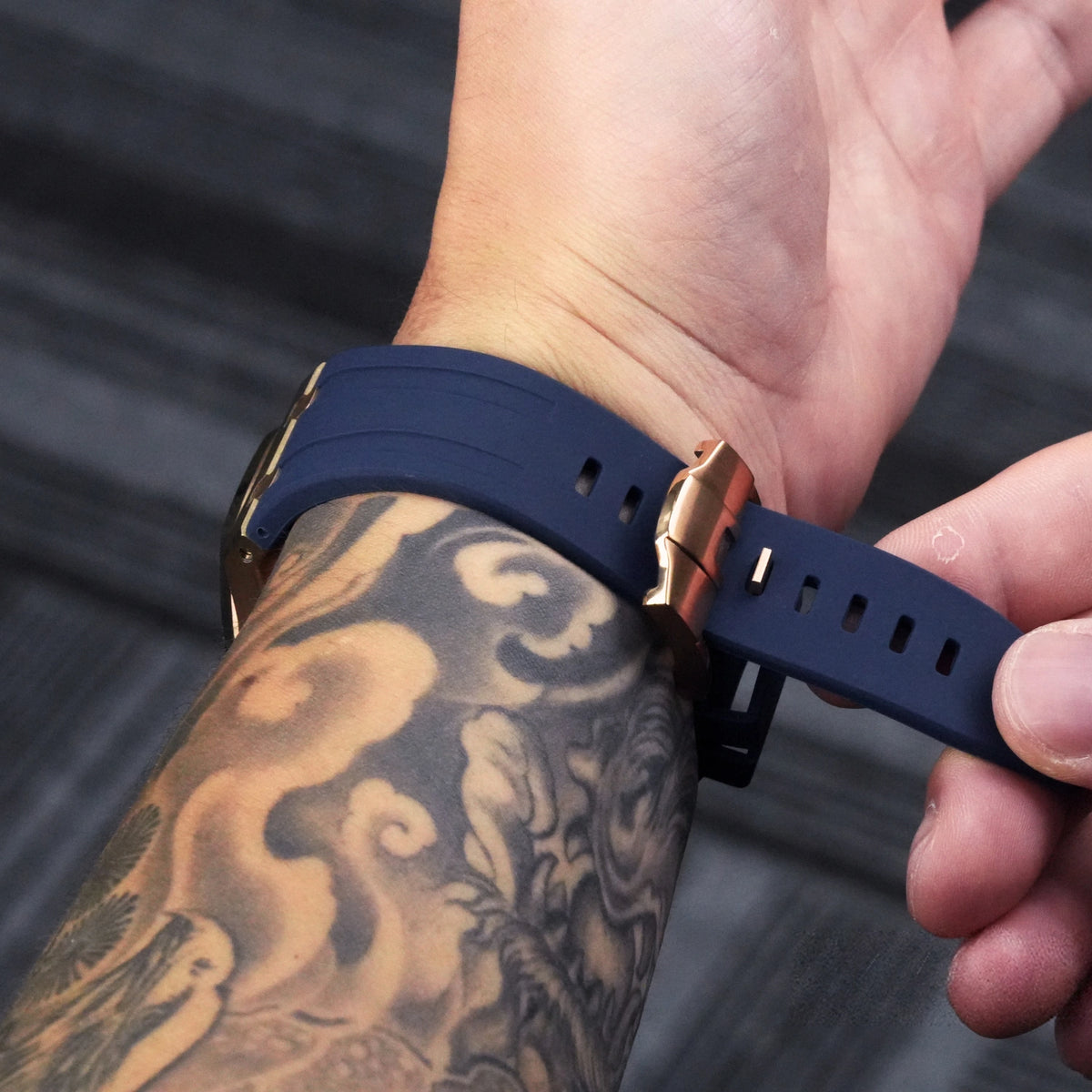 Mod Royal Oak Blue Gold Chronograph