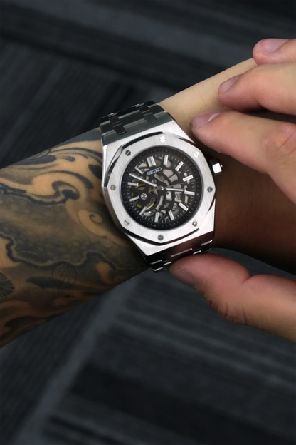 Mod Royal Oak Skeleton Black Silver