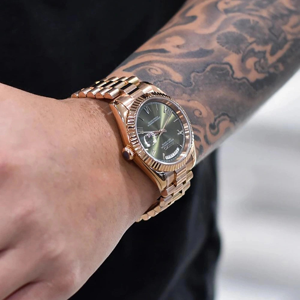Mod Day-Date Rose Gold Green
