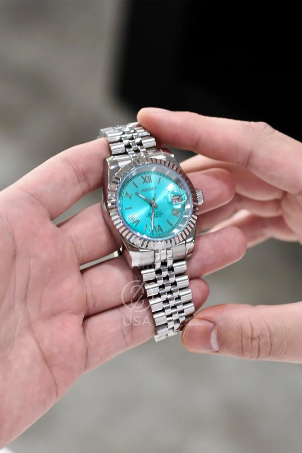 Mod Datejust  Roman Tiffany Blue