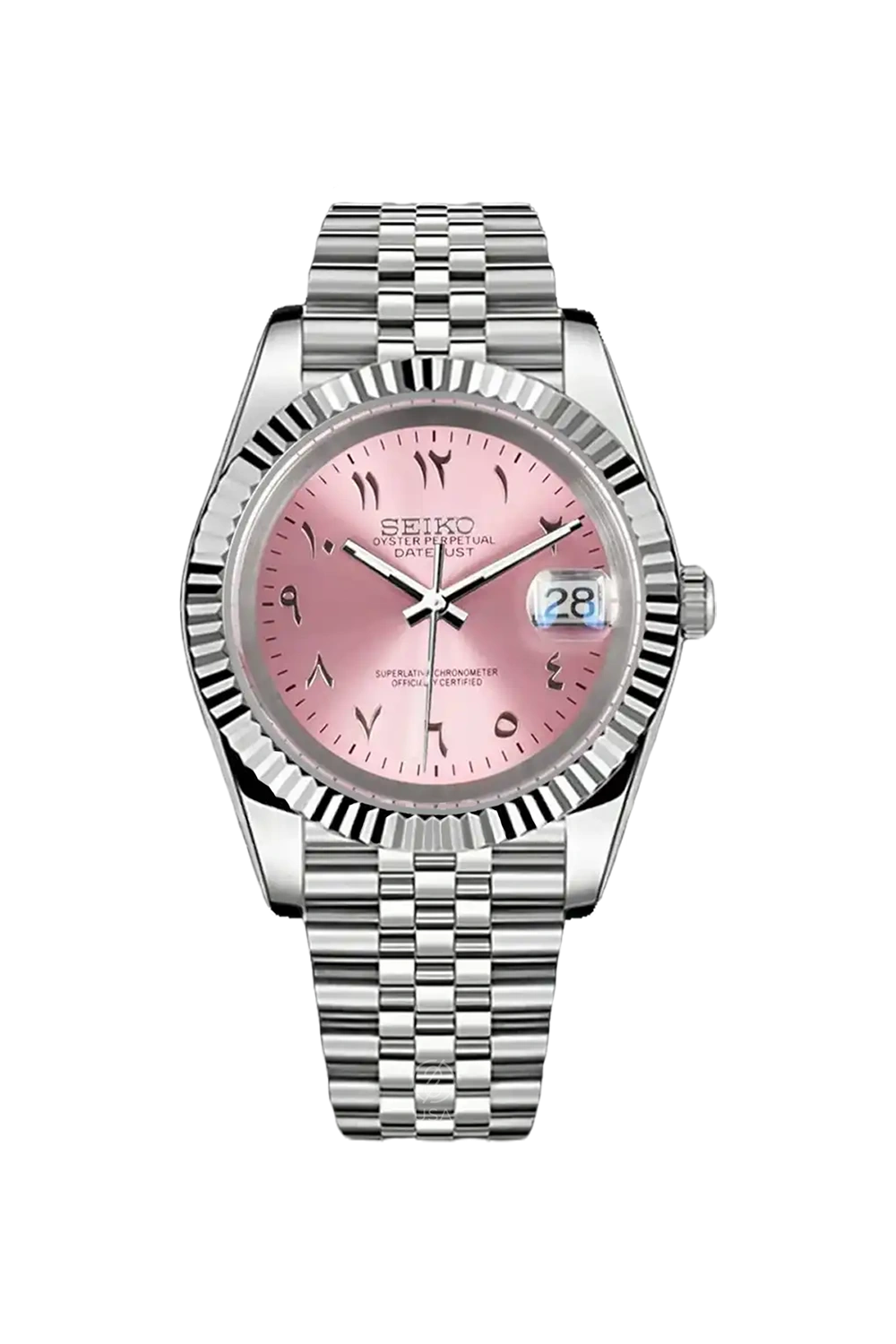 Mod Datejust Arabic Pink