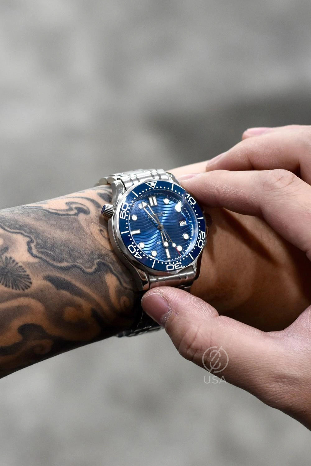 Mod Seamaster Silver Blue