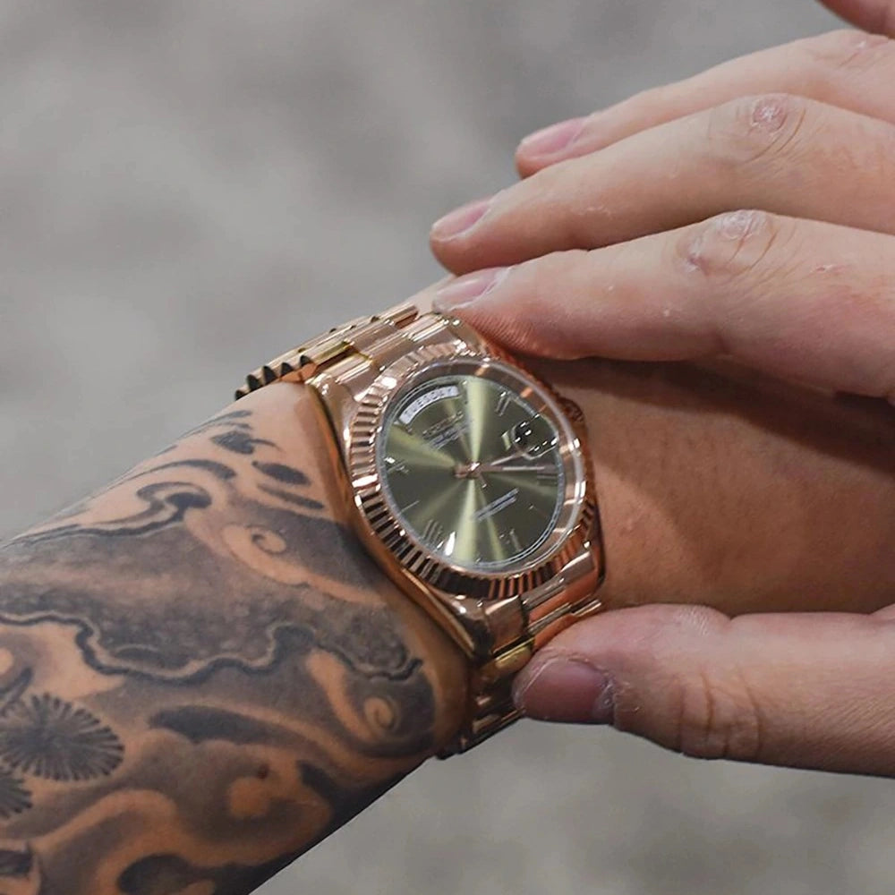 Mod Day-Date Rose Gold Green