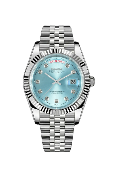 Mod Day-Date Sky Blue Diamond