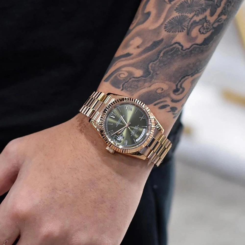 Mod Day-Date Rose Gold Green