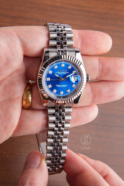 Mod Datejust Blue Diamond