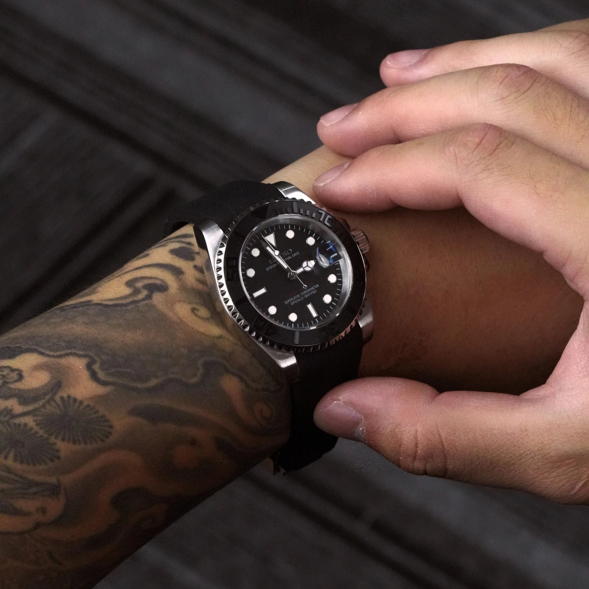 Mod Yacht-Master Silver Black II