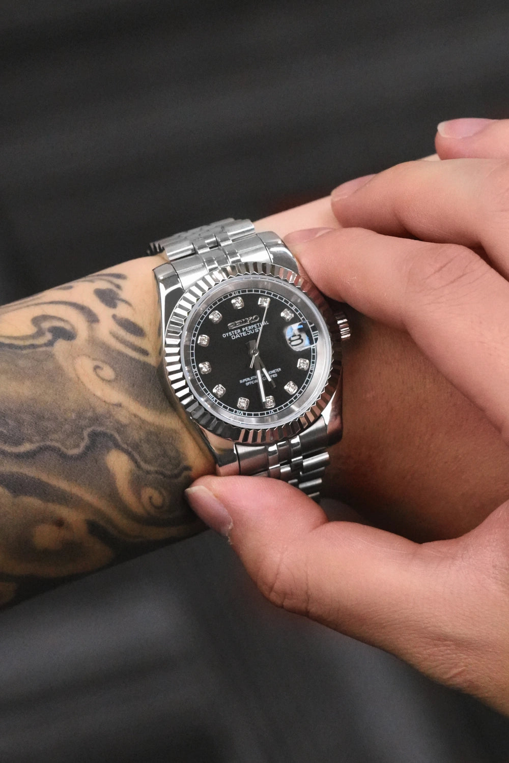 Mod Datejust Black Diamond
