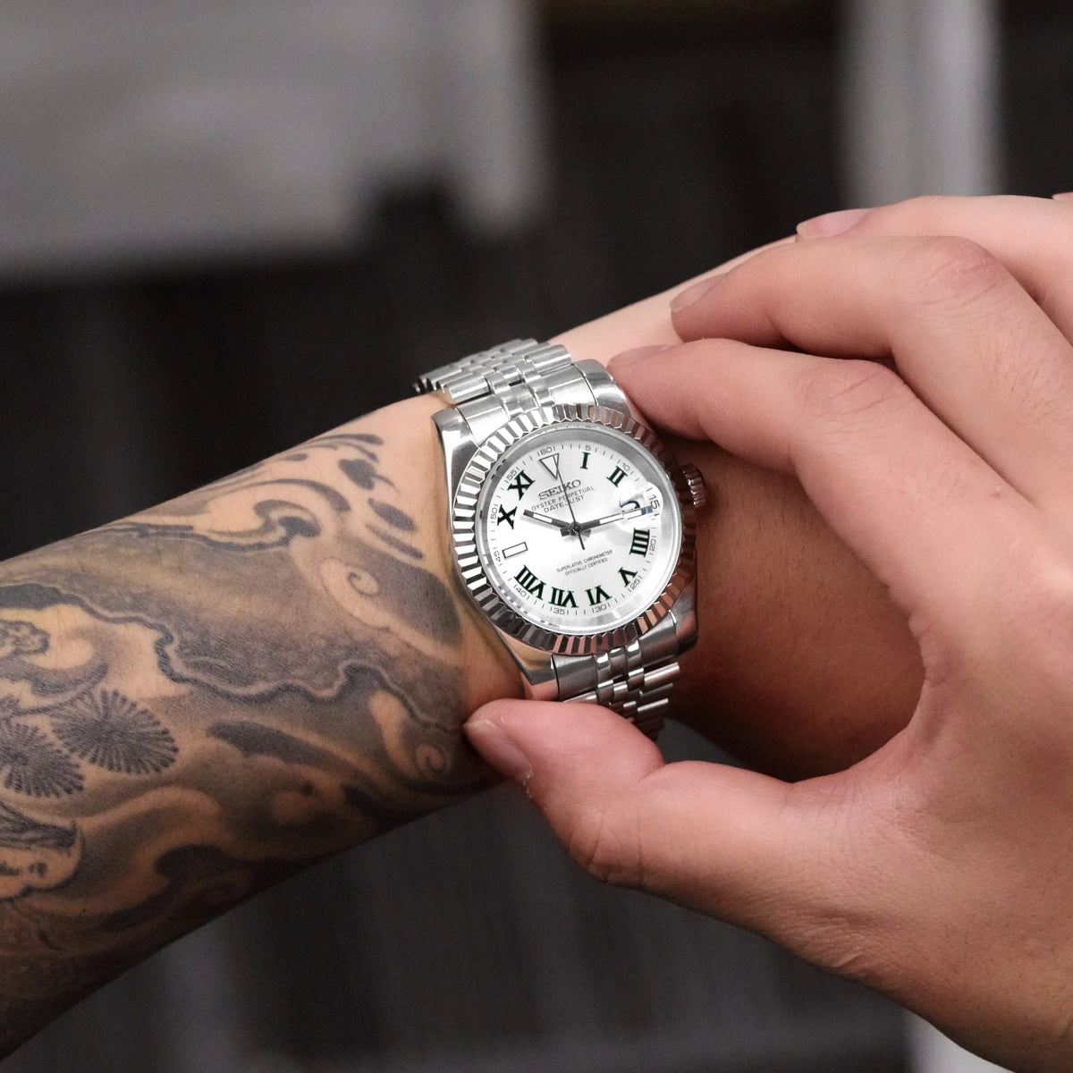 Mod Datejust Wimbledon Silver