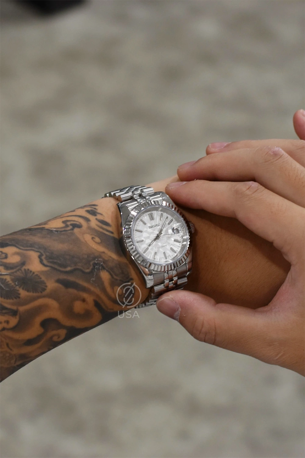 Mod Datejust Mosaic White