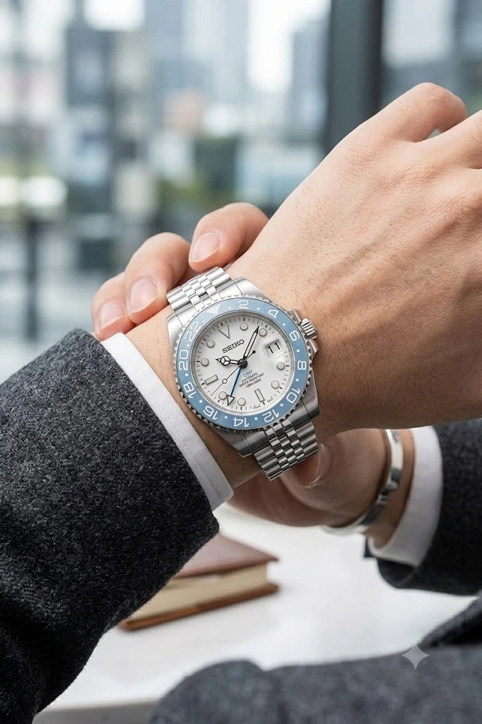 Mod GMT-Master II Snow Blue
