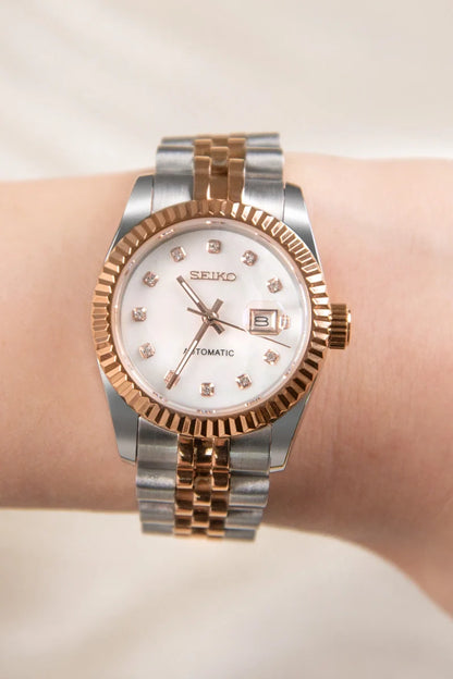Mod Datejust Two-Tone Pearl - 31mm - SKYRIM WRIST 