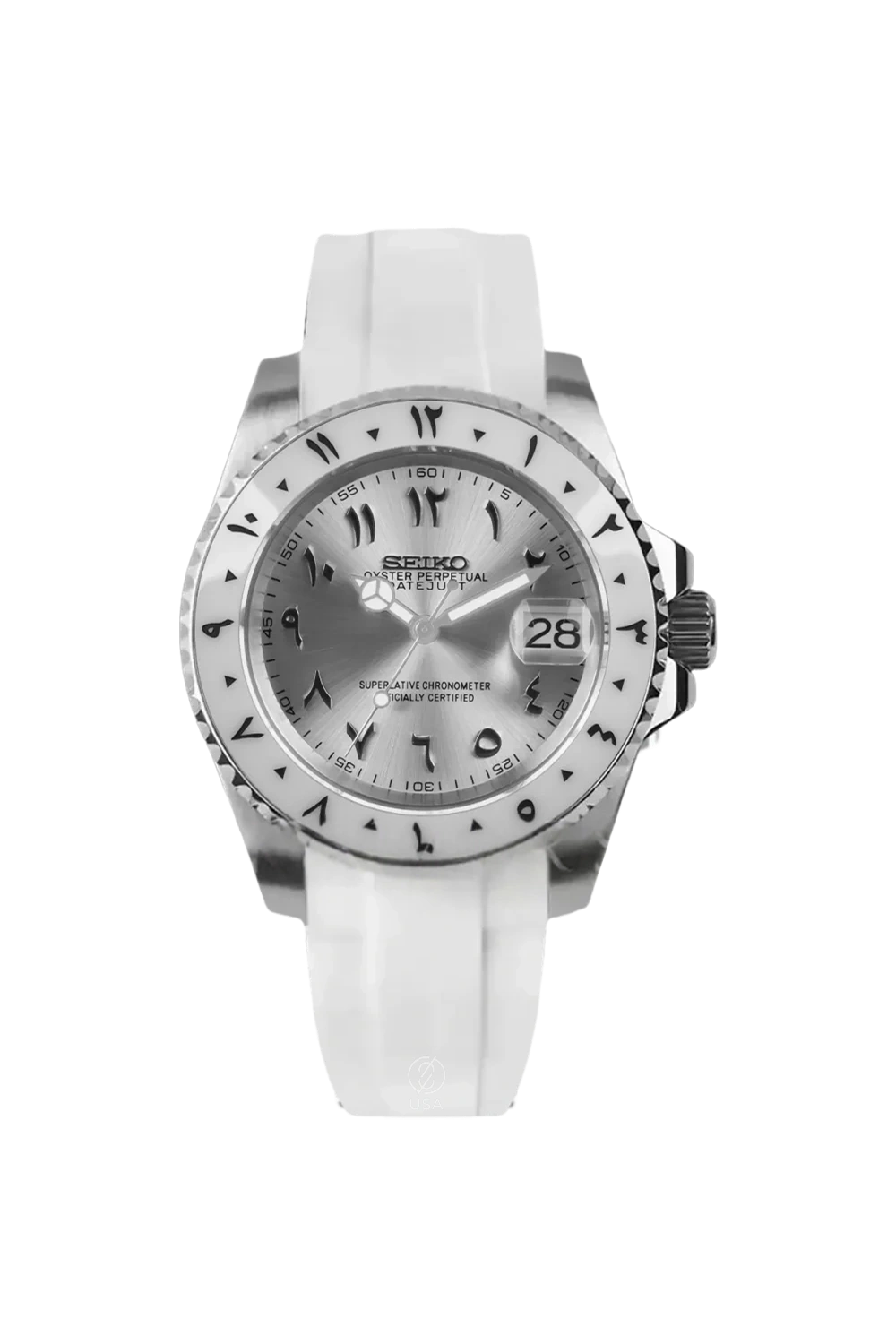 Mod Yacht-Master Arabic Silver White
