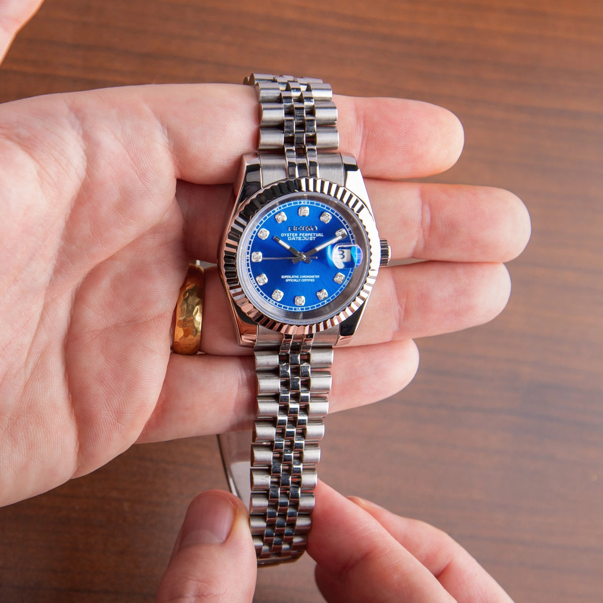 Mod Datejust Blue Diamond