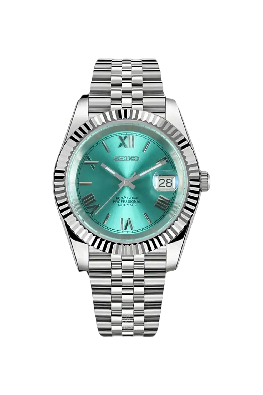 Mod Datejust  Roman Tiffany Blue