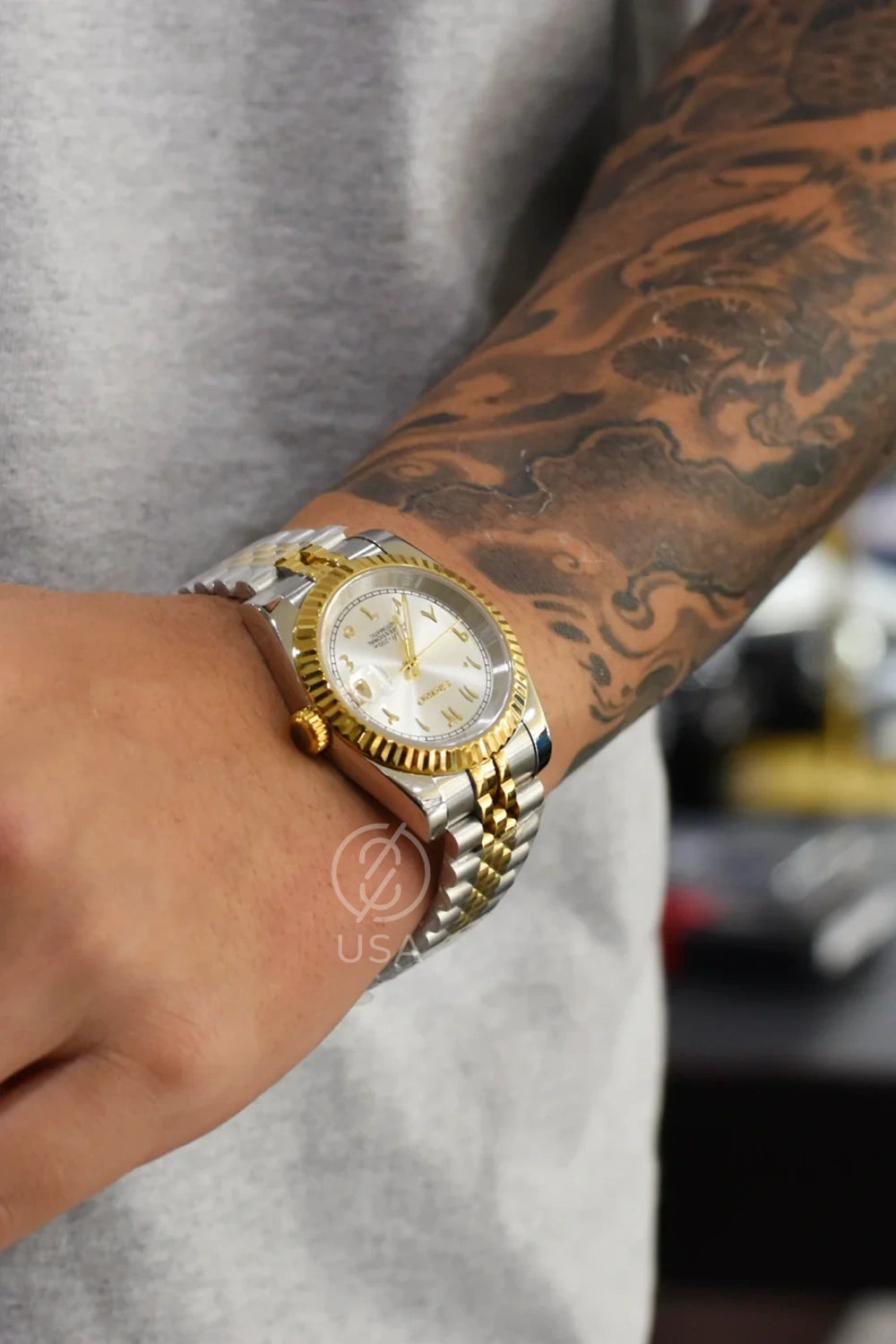 Mod Datejust Two-Tone Gold Arabic