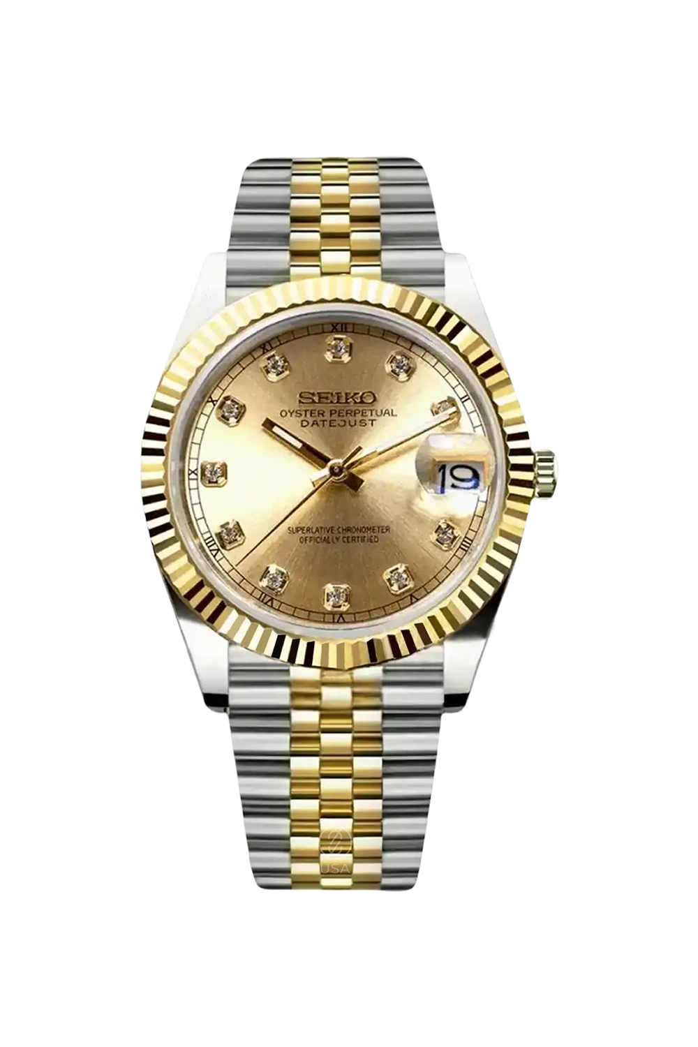 Mod Datejust Two-Tone Gold Diamond
