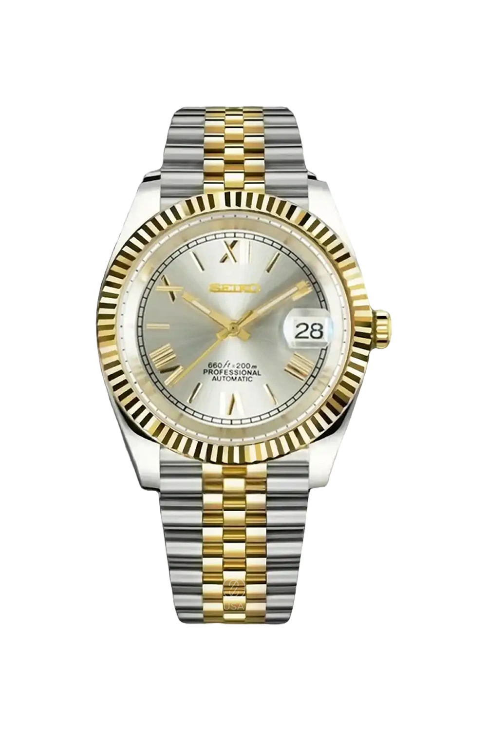 Mod Datejust Two-Tone Gold Roman