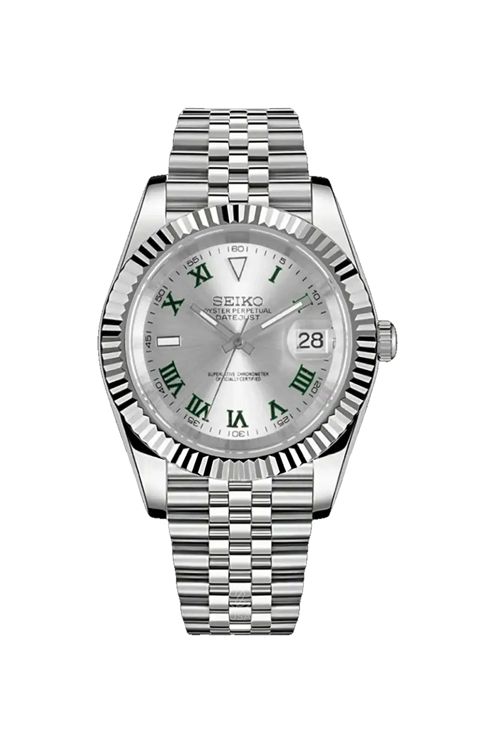 Mod Datejust Wimbledon Silver
