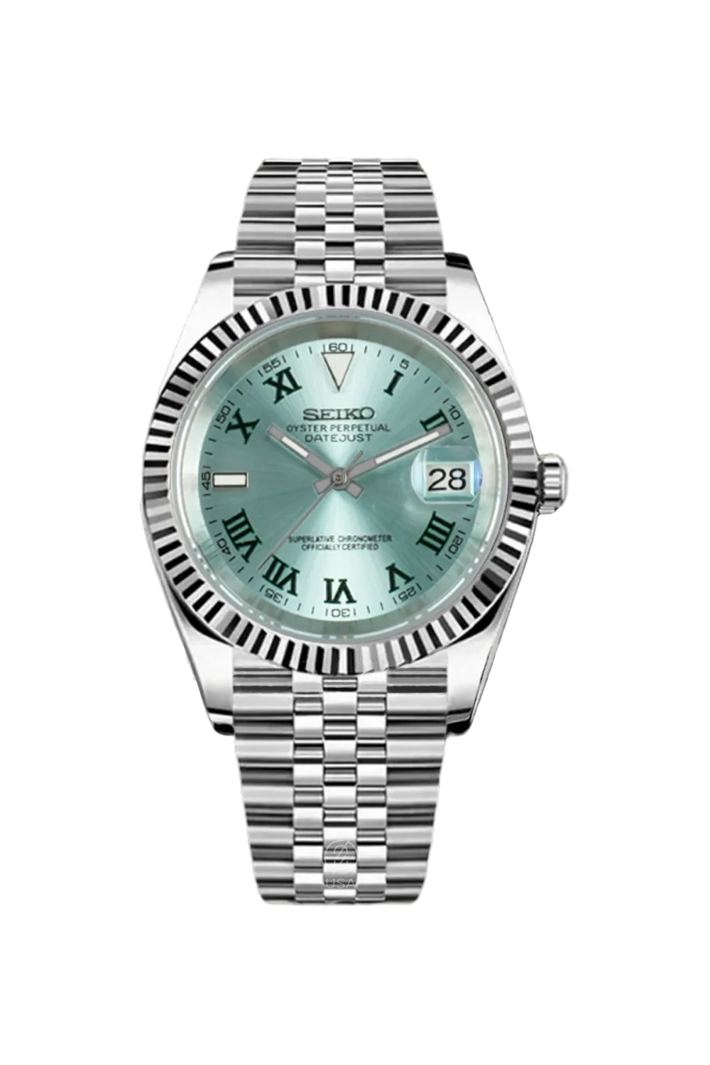 Mod Datejust Wimbledon Sky Blue