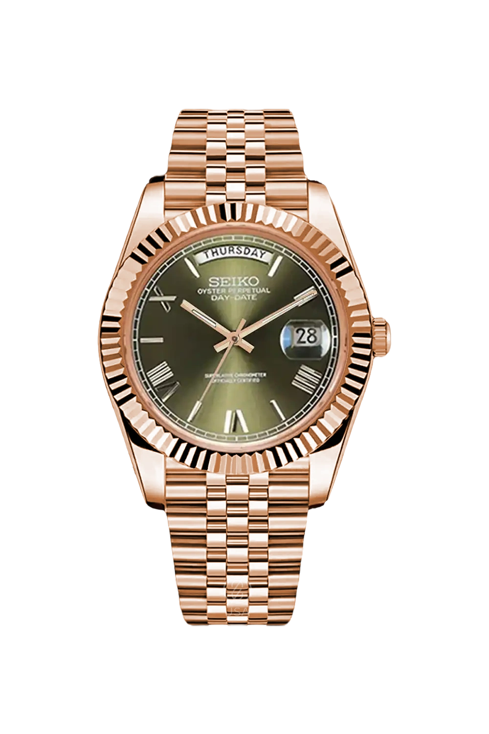 Mod Day-Date Rose Gold Green