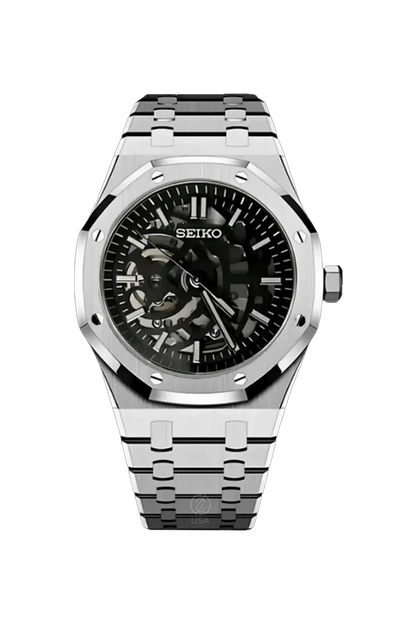 Mod Royal Oak Skeleton Black Silver