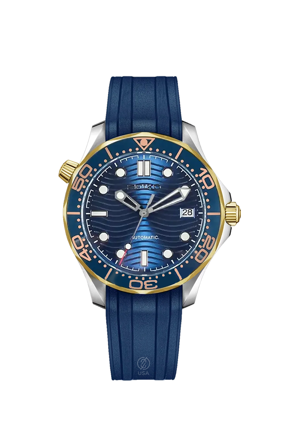 Mod Seamaster Gold Blue Wave