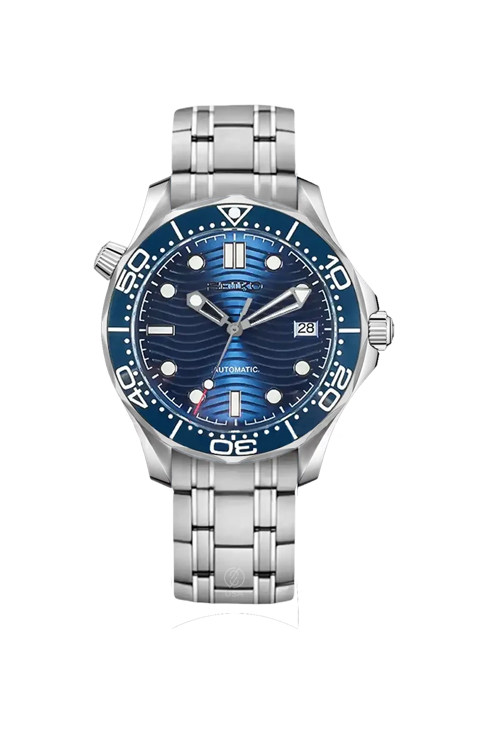 Mod Seamaster Silver Blue