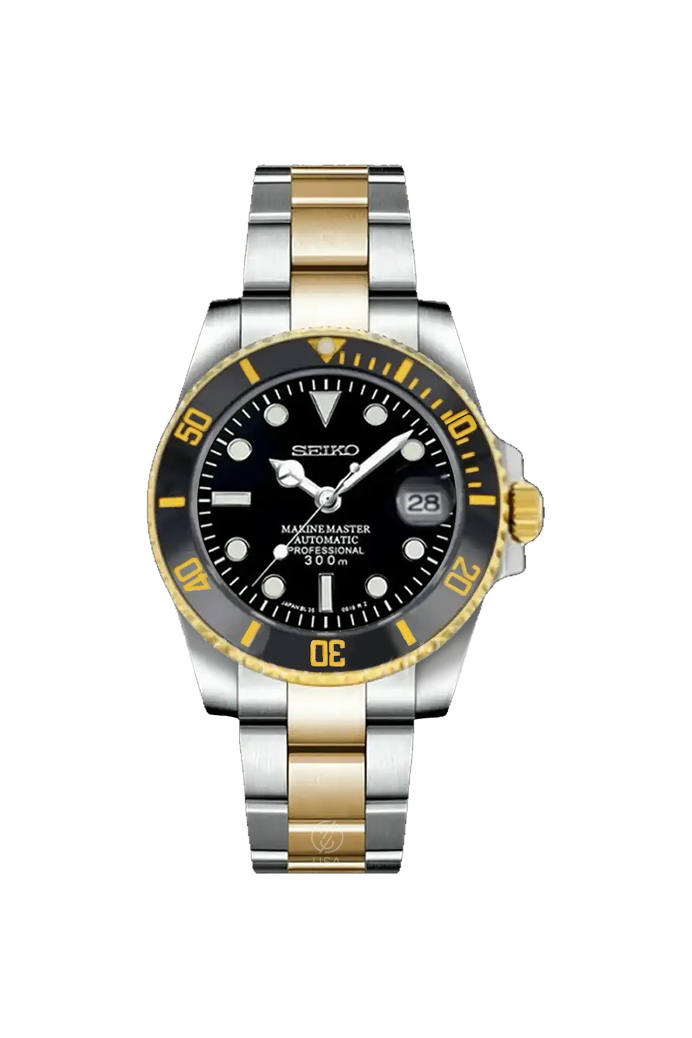 Mod Submariner Two-Tone Gold Black