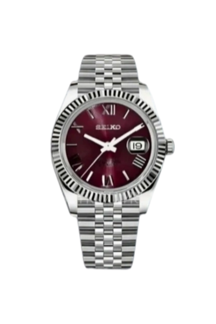 Mod Datejust Silver Red