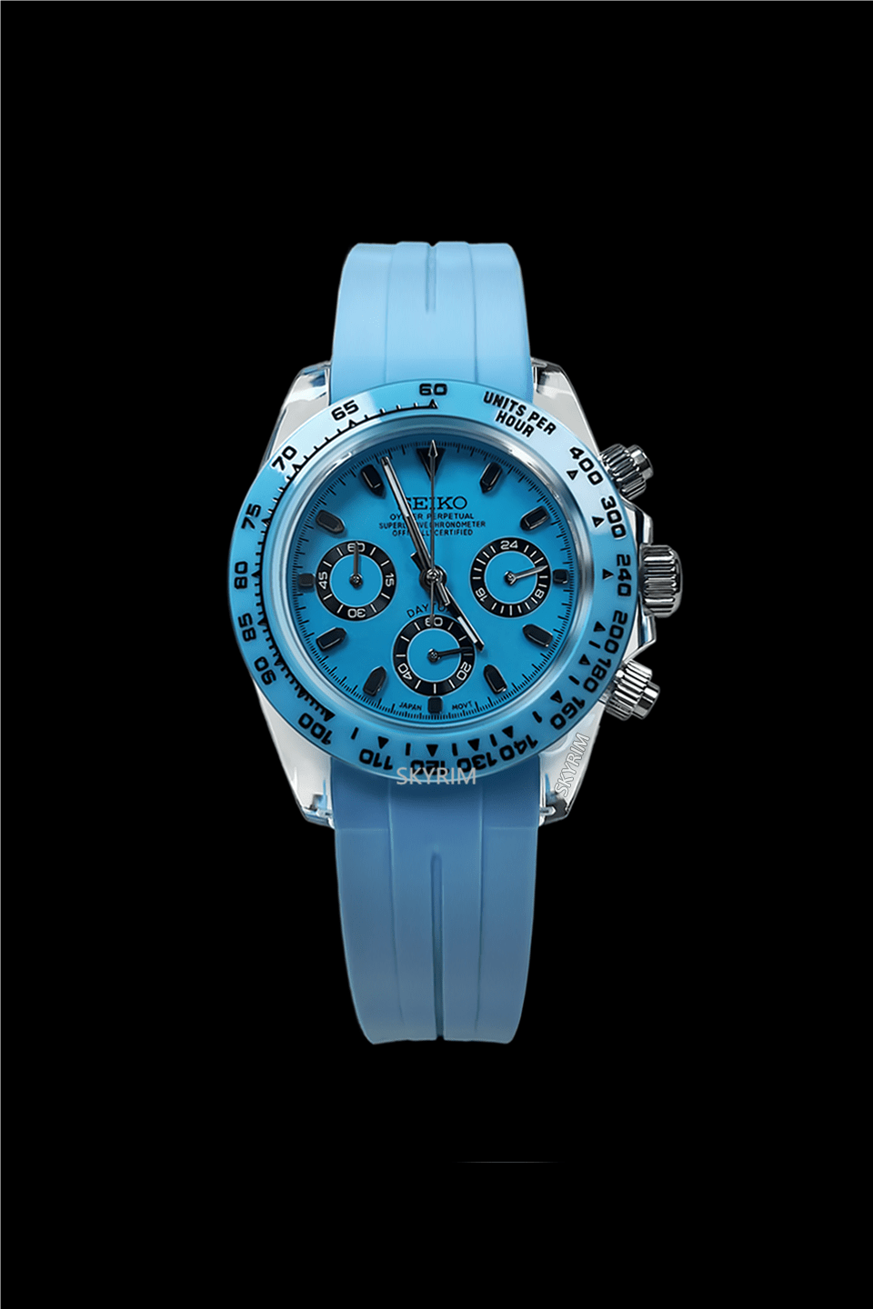 Reloj Daytona personalizado y renovado: bisel de 40 mm y pulsera de silicona