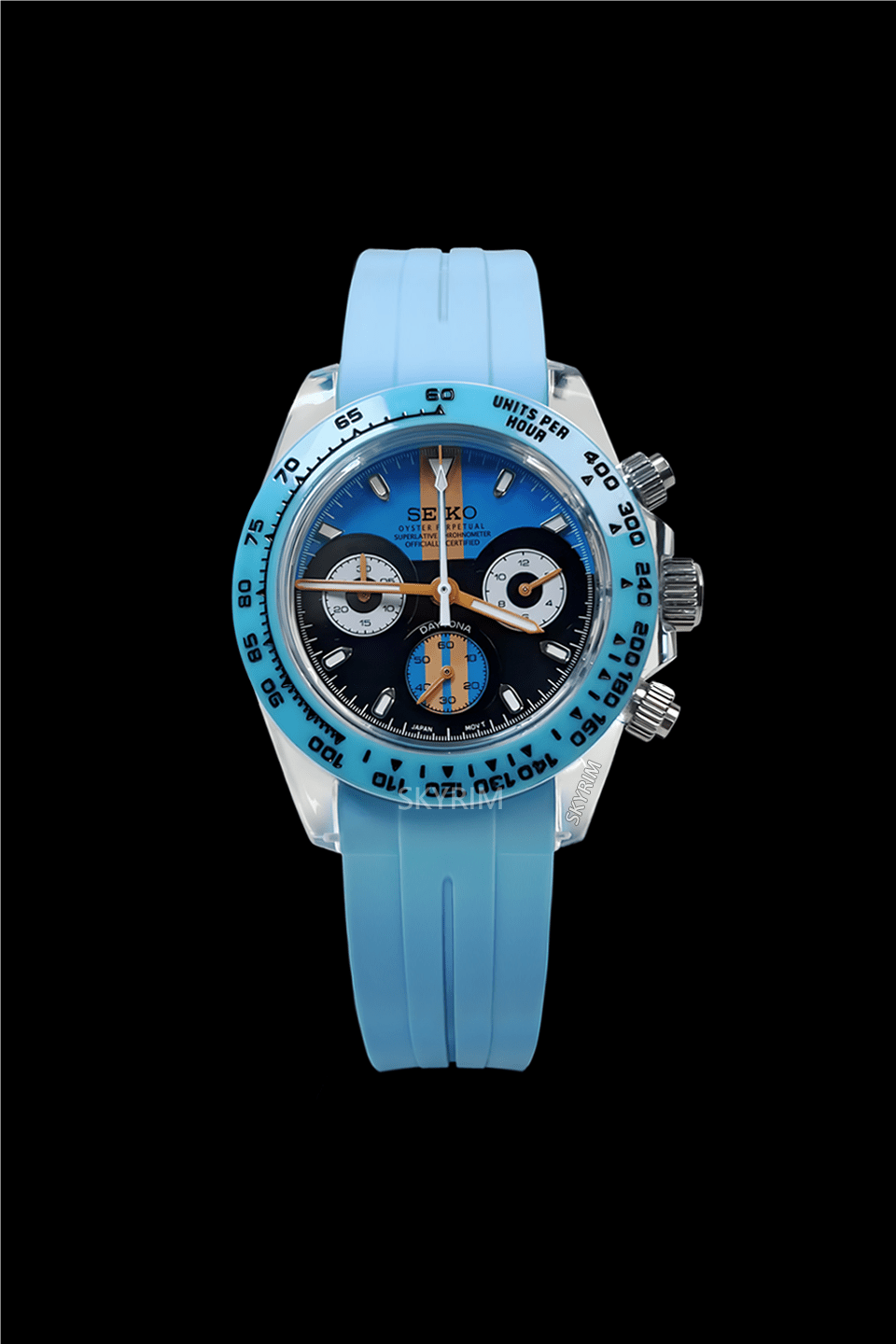 Reloj Daytona personalizado y renovado: bisel de 40 mm y pulsera de silicona