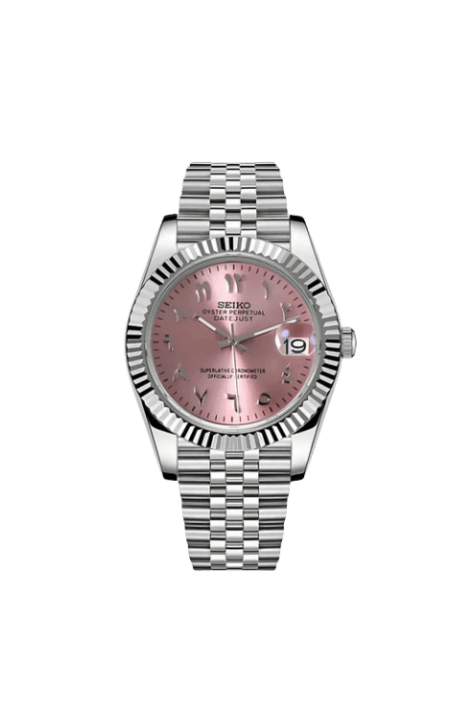 Seiko Datejust Mod Arabic Pink