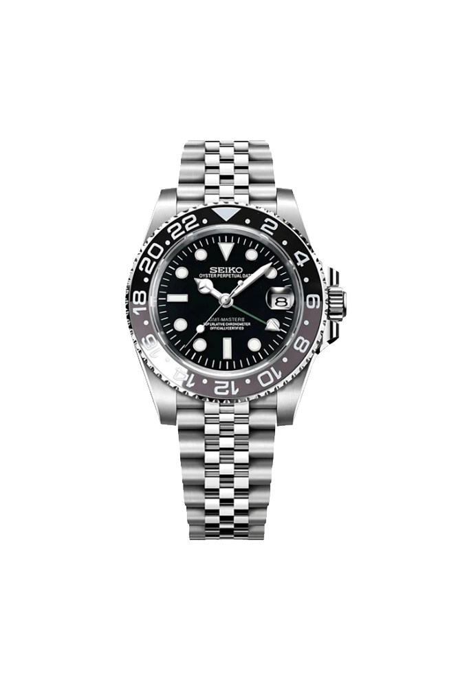 Seiko GMT Mod Purple Black